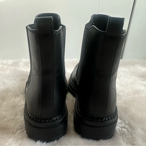 Black Women Block Heel Boots - Picture 8 of 16